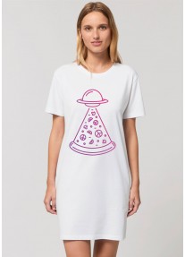 Дамска тениска рокля MadColors - UFO Pizza